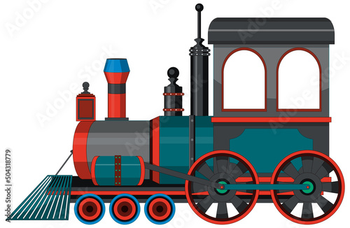 Steam locomotive train vintage style