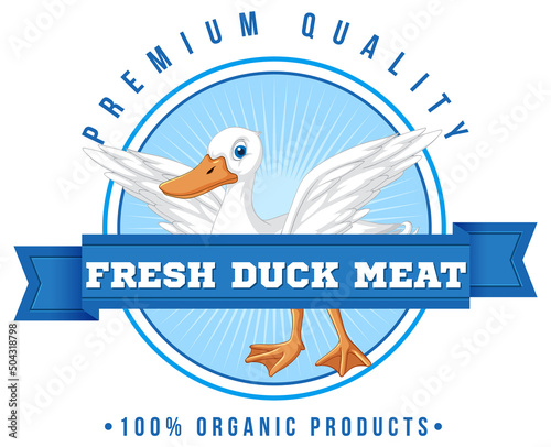 Logo design with fresh duck meat