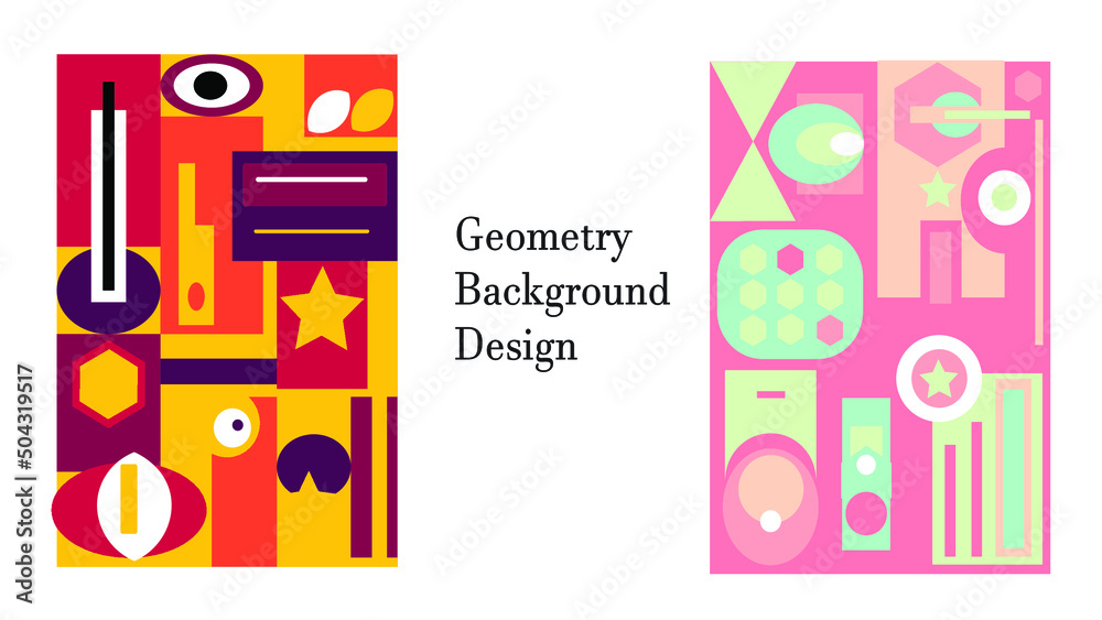 Geometrical minimalistic flat background design Geometrical minimalistic flat background design