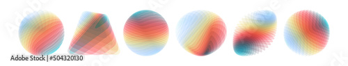 Sphere, ellipse and trapezoid. Abstract geometric design. Vector illustration made of various overlapping elements. Applicable for banners, placards, posters or flyers.