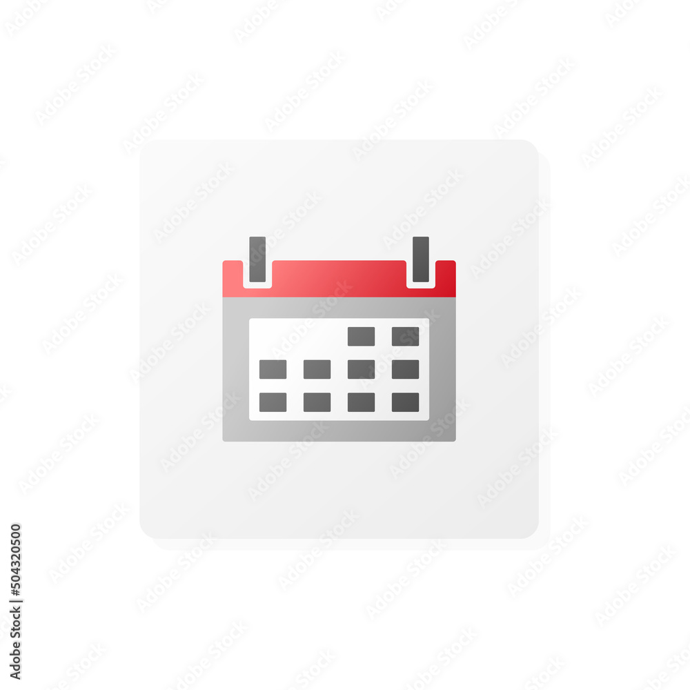 Vector isolated flat icon, calendar sign. Vector isolated flat icon, calendar sign.