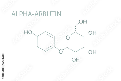 Alpha-arbutin molecular skeletal chemical formula.	