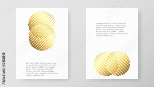 Modern abstract geometric background. Golden circles and lines. Cover design template business brochure, booklet, leaflet, magazine. template advertisement.