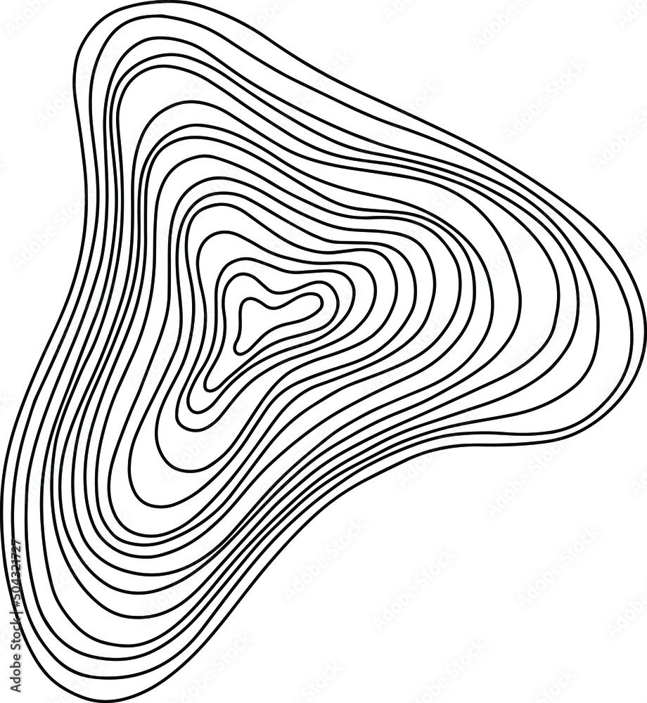 Abstract tree rings. Vector topographic map concept. Seamless ...