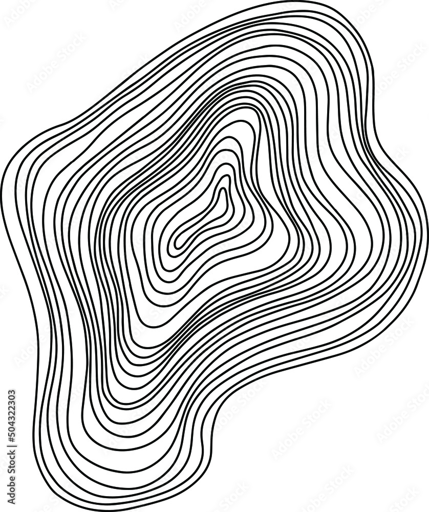 Abstract tree rings. Vector topographic map concept. Seamless ...