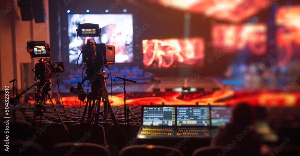 studio camera at the concert. studio camera at the concert.