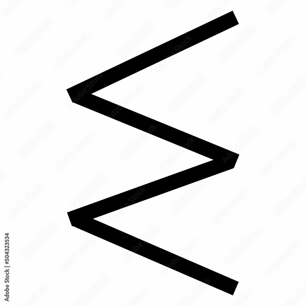 vector runic scandinavian celtic alphabet letter E vector runic scandinavian celtic alphabet letter E