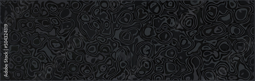 Fotografia Damascus steel texture, cloud pattern, dark color vector