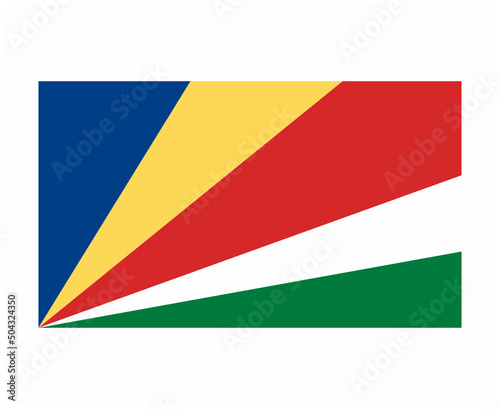 Seychelles Flag National Africa Emblem Symbol Icon Vector Illustration Abstract Design Element