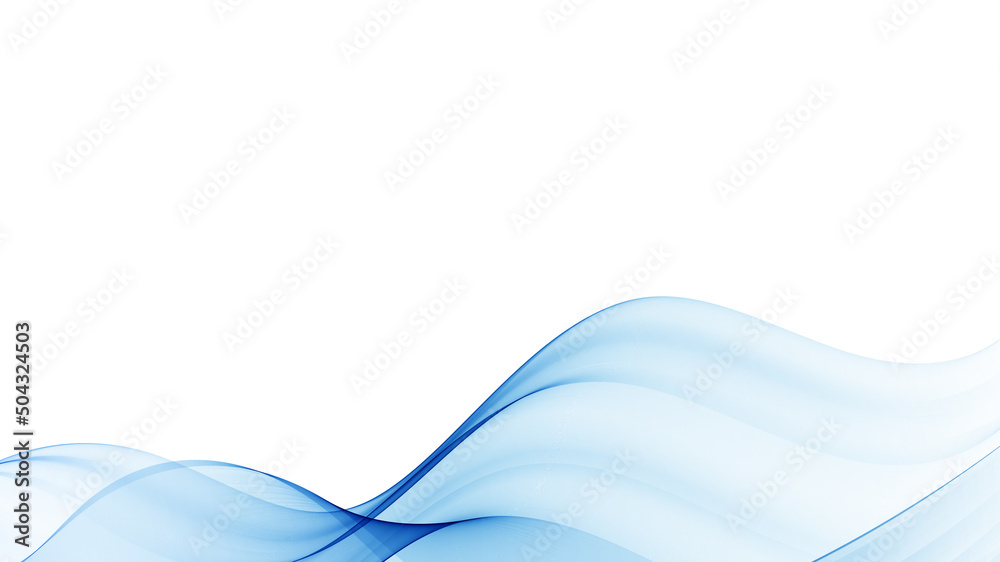 Smooth abstract wave border soft blue and white background modern ...