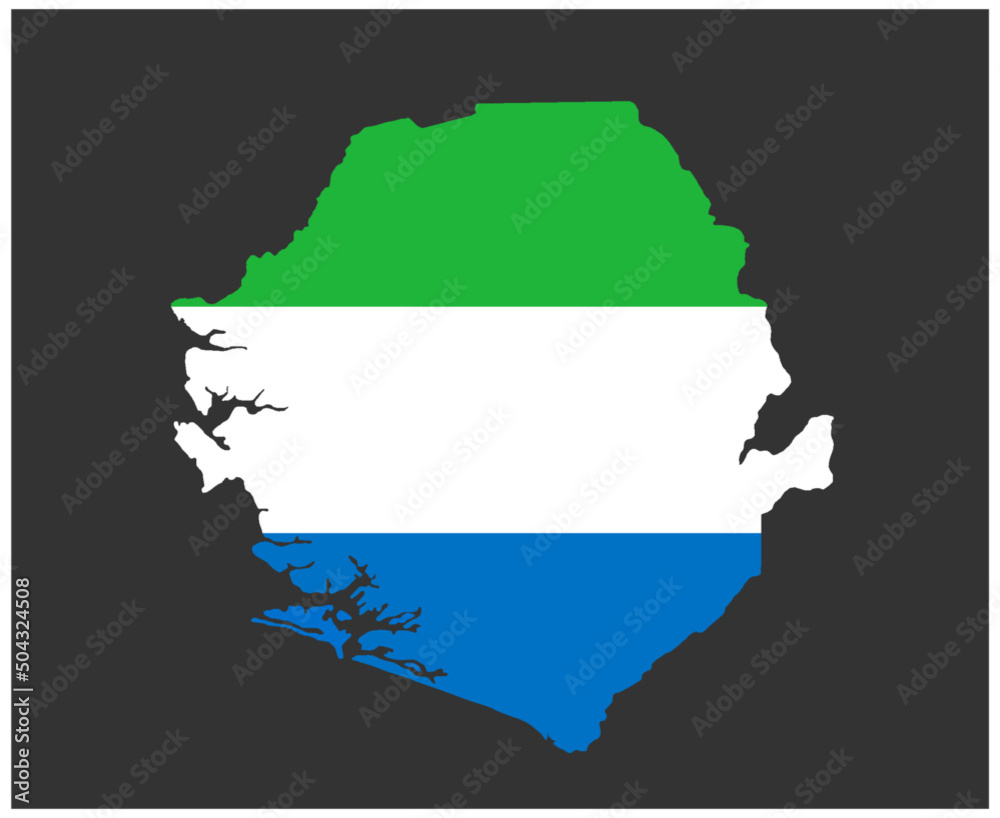 Fototapeta premium Sierra Leone Flag National Africa Emblem Map Icon Vector Illustration Abstract Design Element