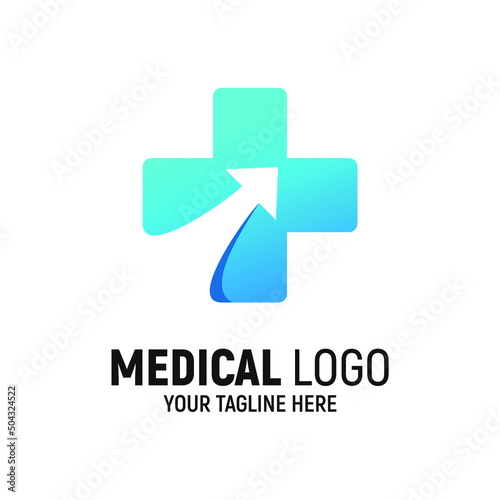 Cross Medical Arrow Logo Design Template Inspiration, Vector Illustration. Free Download Cross Medical Arrow Logo Design Template Inspiration, Vector Illustration. - GFXLoad