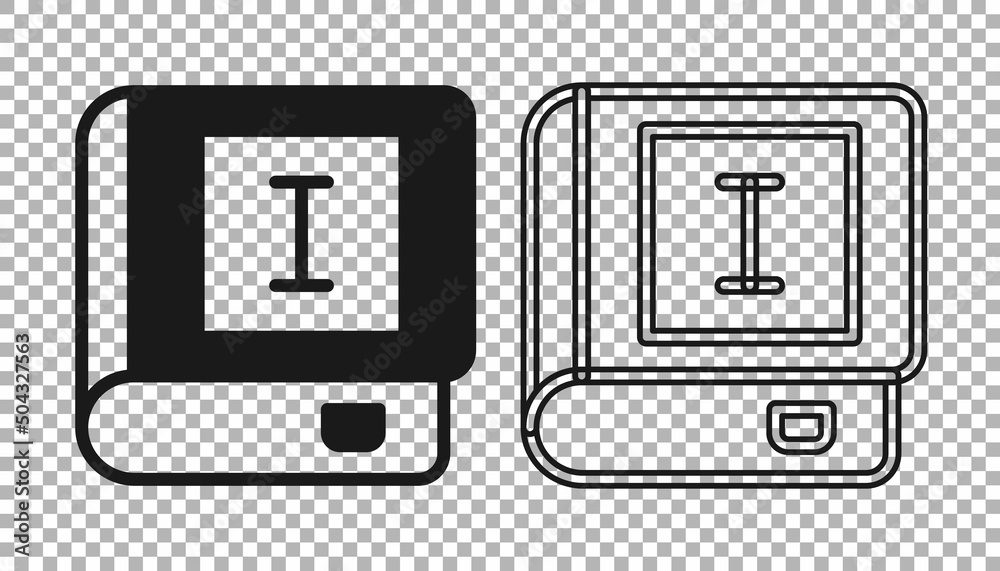Black Book icon isolated on transparent background. First volume. Vector