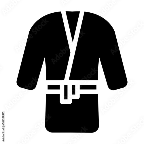 bathrobe glyph icon