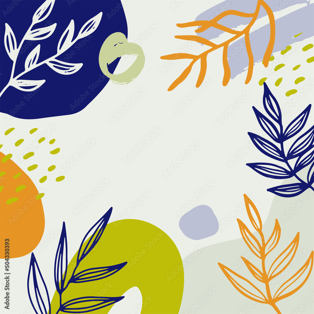 Fototapeta premium Organic sale instagram post square social media promotion template