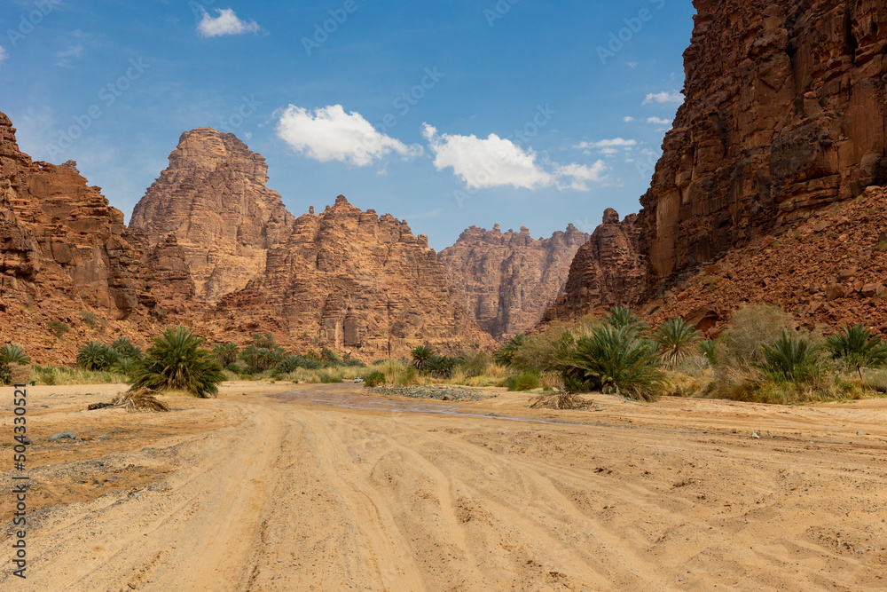 Wadi Al Disah valley views in Tabuk region of western Saudi Arabia Wadi Al Disah valley views in Tabuk region of western Saudi Arabia