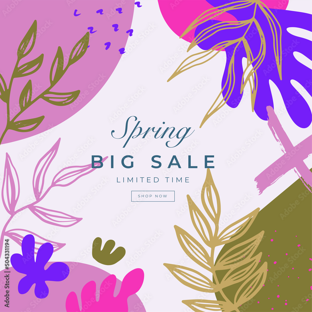 Tropical themed banners set. Creative compositions of colorful palm leaves and branches. Floral geometric design template for posters, covers, social media stories. Flat style vector illustration