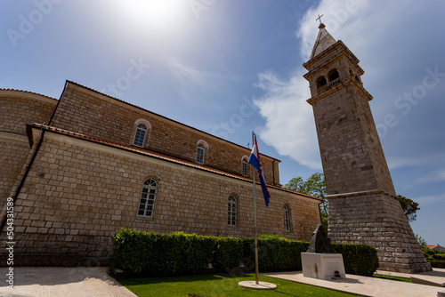 Church in small town Cilipi in the province of Dalmatia. Croatia