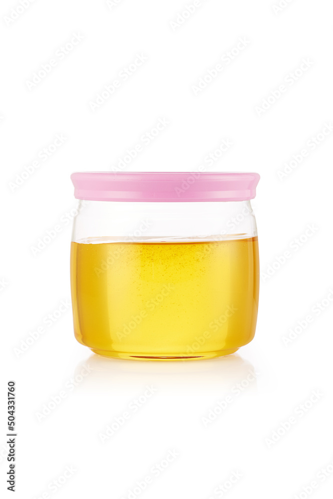 Jar of honey isolated on white background Jar of honey isolated on white background
