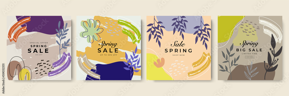 Tropical golden leaves vector illustration set. Exotic luxury abstract ...
