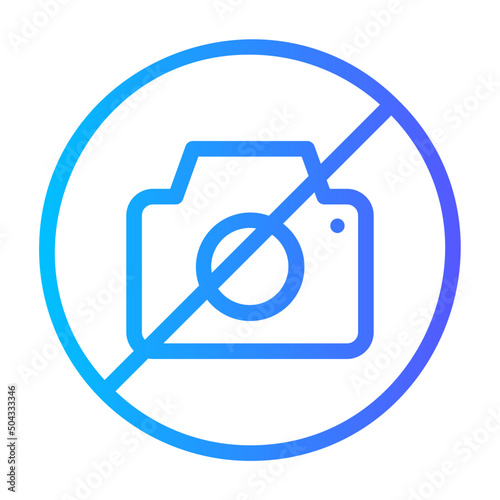 no pictures gradient icon