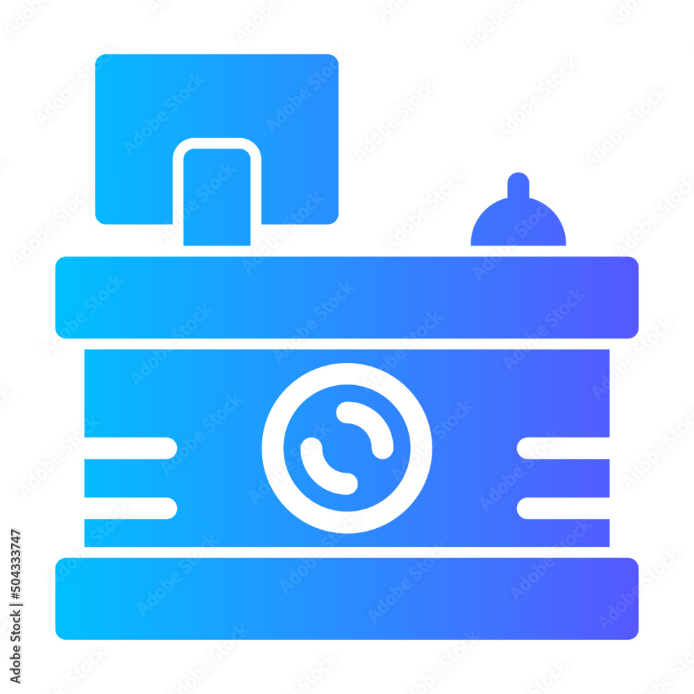 Obraz premium reception gradient icon