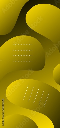 Yellow wallpaper. Dark yellow abstract mobile wallpaper. Beautiful wallpaper with geometric elements. 