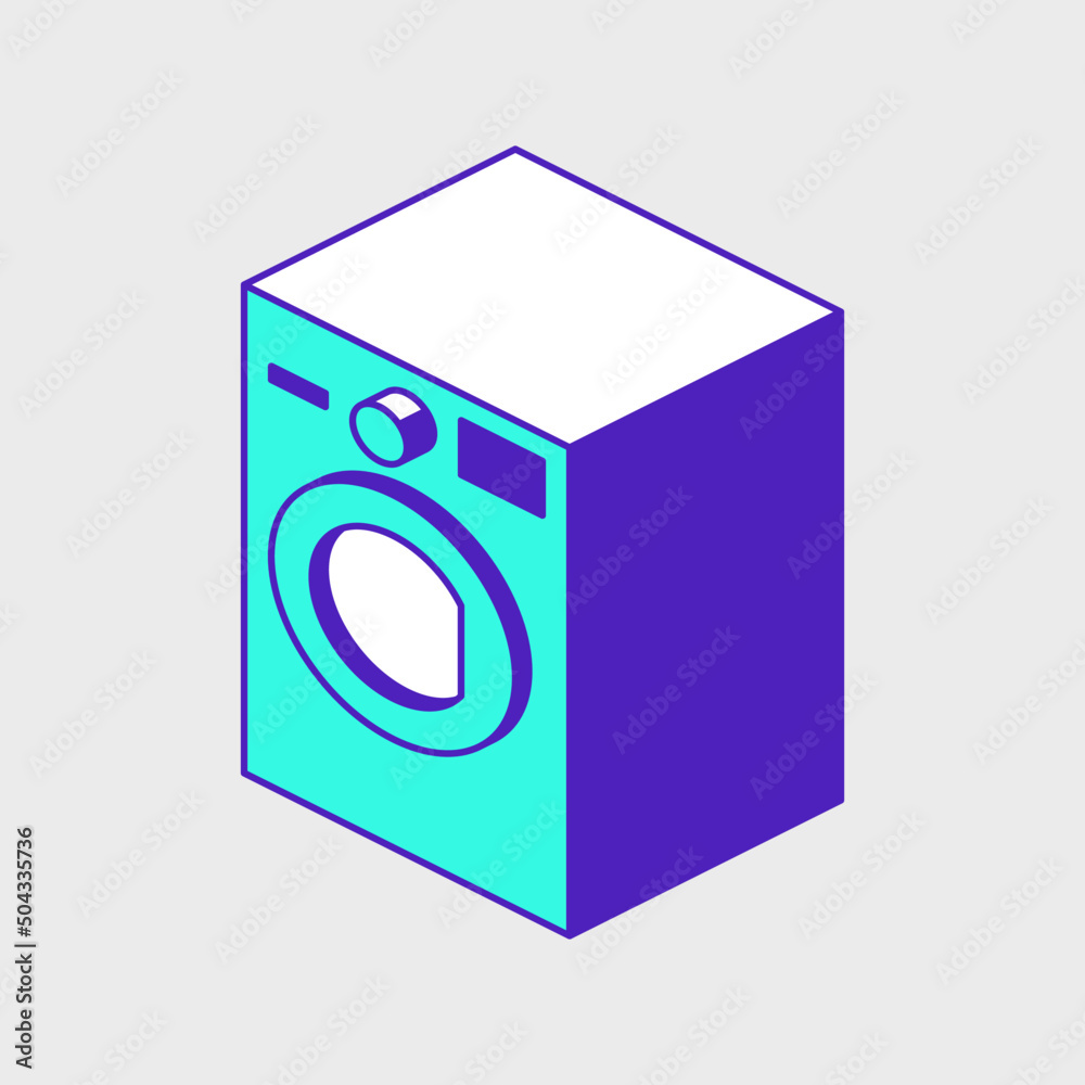 Washing machine isometric vector icon illustration Washing machine isometric vector icon illustration