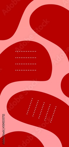 Solid dark red abstract mobile wallpaper. Abstract fluid wallpaper dark red. Beautiful wallpaper with geometric elements.