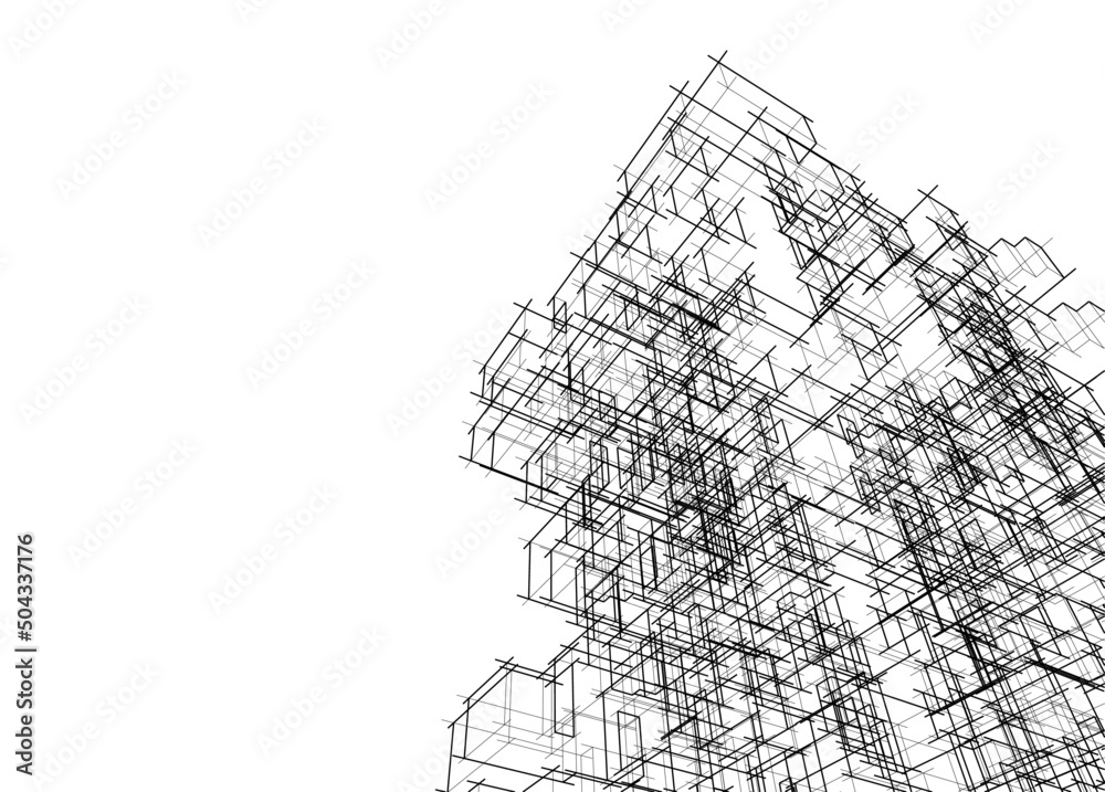 Naklejka premium abstract geometric shape architectural background