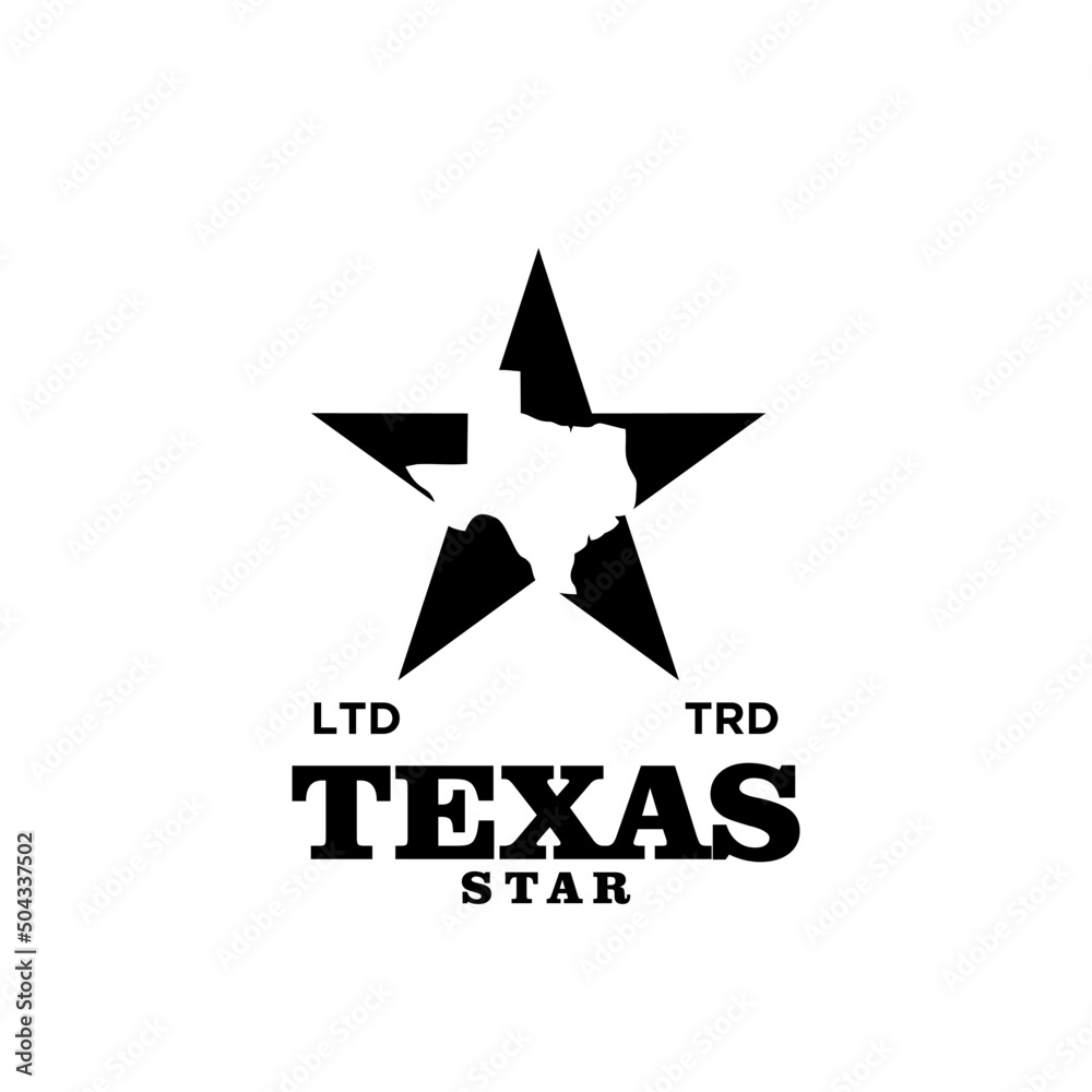 Fototapeta premium Texas star premium vintage logo design vector