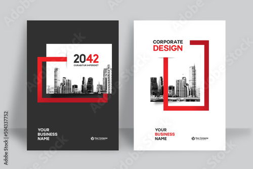 City Background Business Book Cover Design Template