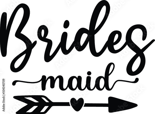 Bridesmaid vector arts design eps