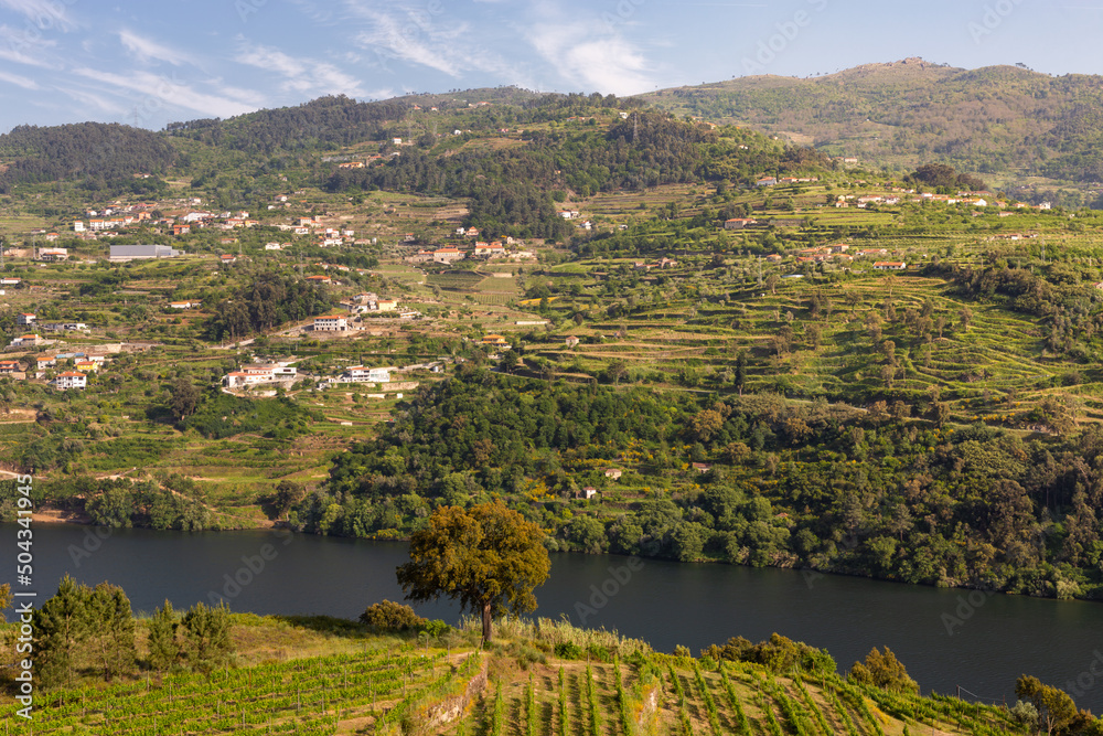 Douro Valley river in the Baião region in Portugal