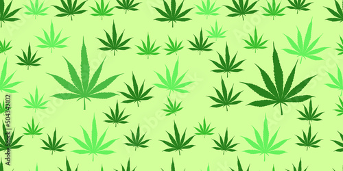 pattern seamless cannabis leaf. Design for fabric  curtain  background  carpet  wallpaper  clothing  wrapping  Batik  fabric Vector illustration