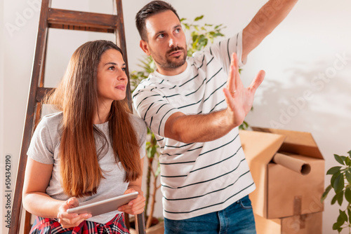 Couple redecorating home