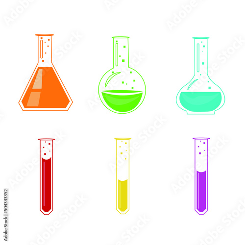Different laboratory glassw...