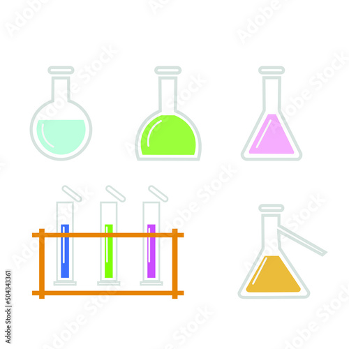 Different laboratory glassw...