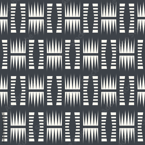 Vector african tribal shape geometric southwest pattern black and white color seamless background. Use for fabric, textile, interior decoration elements, upholstery, wrapping.