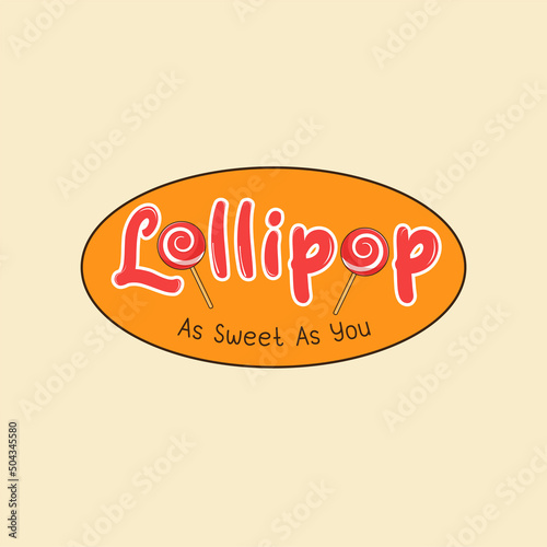 Sweet Lollipop Logo Badge Concept