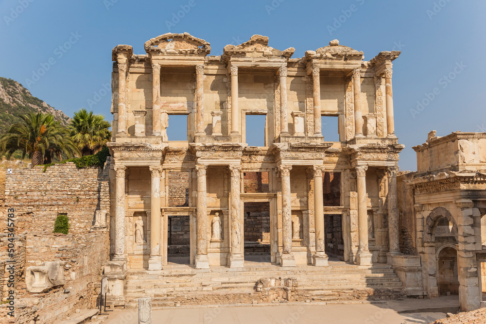 Turkey. Library of Celsus in Ephesus Ancient city. Izmir