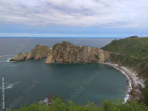 Playa de Gavieiru o también llamada playa del silencio, en Asturias. España. photo