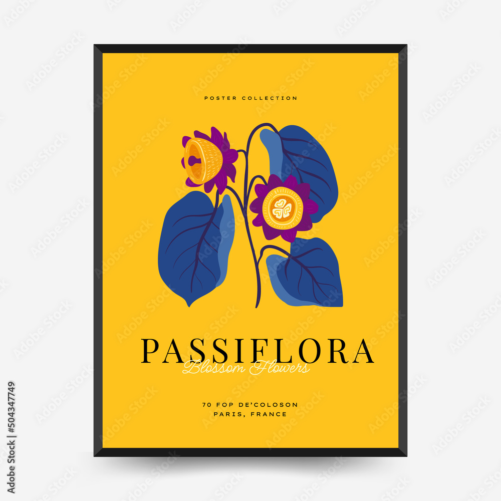 Obraz premium Abstract floral posters template. Modern trendy Matisse minimal style.
