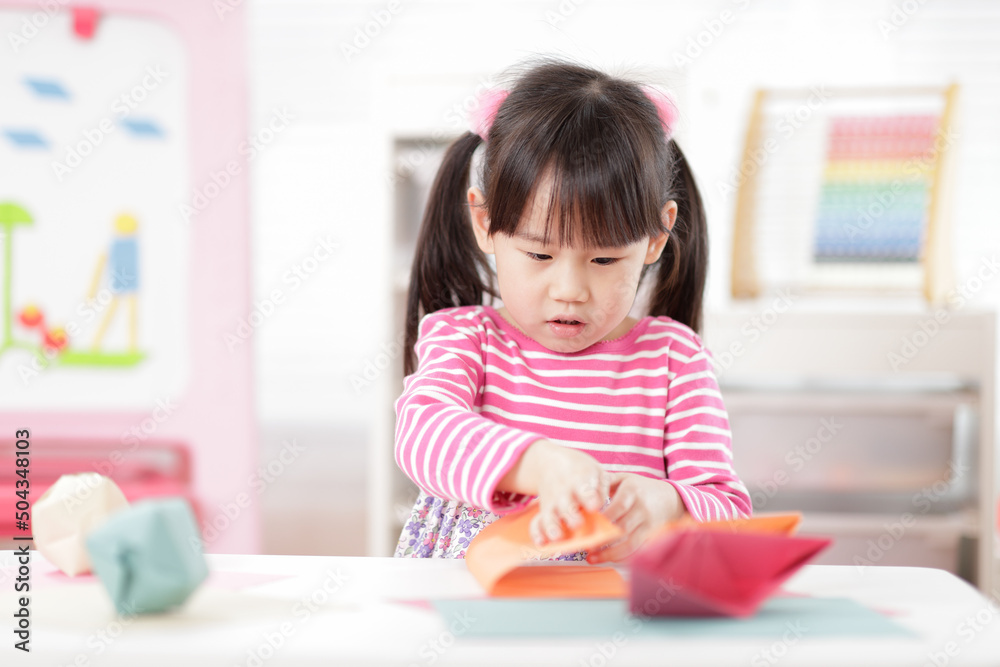 young girl making craft for homeschooling young girl making craft for homeschooling