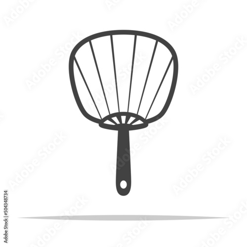 Hand fan icon vector isolated