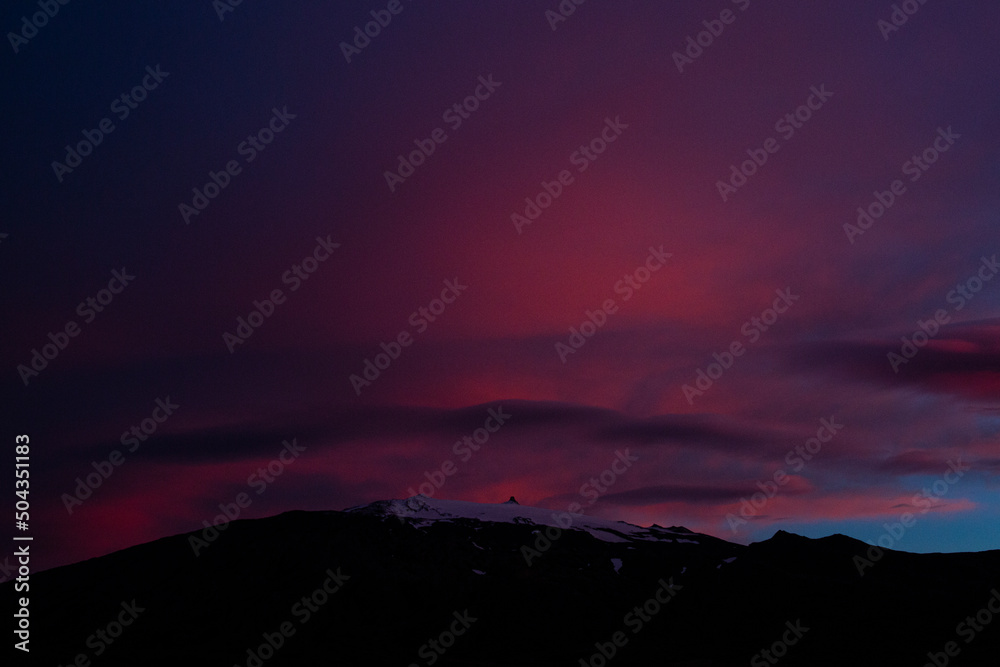 Obraz premium sunset in the mountains
