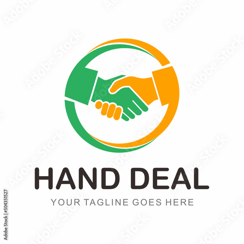 Hands Shake vector logo