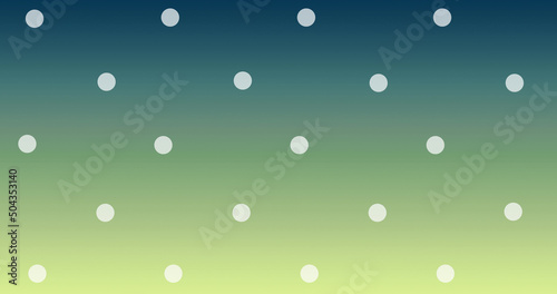 Image of white spots over bird icon on green background
