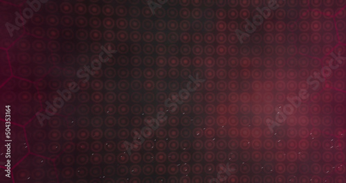 Image of neon red pattern over red pattern