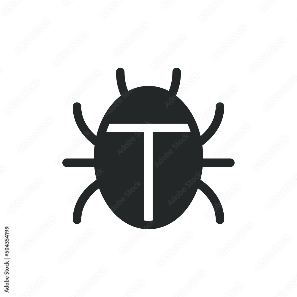 Bug icon. Insect symbol. Beetle sign. Vector illustration image. Bug icon. Insect symbol. Beetle sign. Vector illustration image.